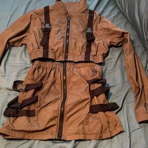 Olive Green Skirt Set